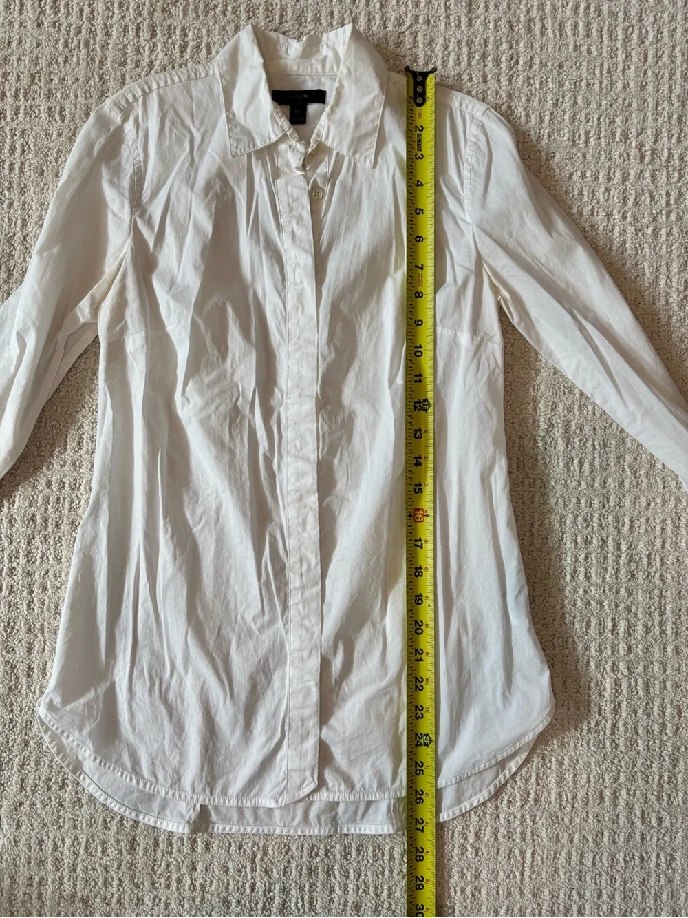Classic White J.Crew Women’s Fitted Button-Down Shirt